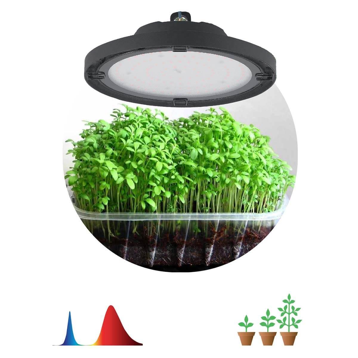Прожектор светодиодный для растений ЭРА 50W 1310K Fito-50W-RB-Led-Ufo Б0053280 10шт многофункциональный поперечный вращающийся пластиковый фиксированный зажим разъем для растений крепеж для теплиц