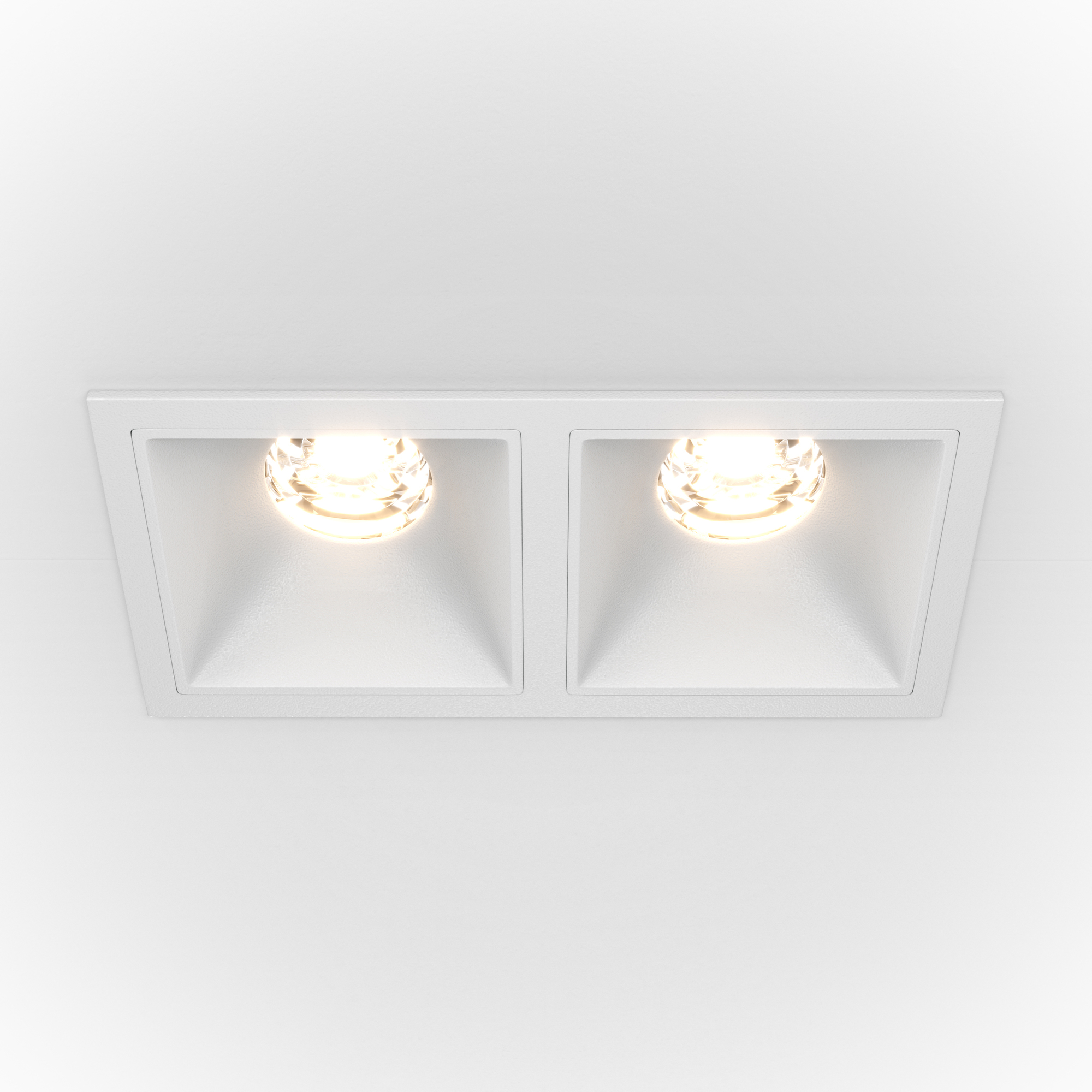 Встраиваемый светильник Alfa LED 4000K 2x10Вт 36° Dim Triac DL043-02-10W4K-D-SQ-W стол скм 50 угол левый 1100 × 620 × 770 мм карамель