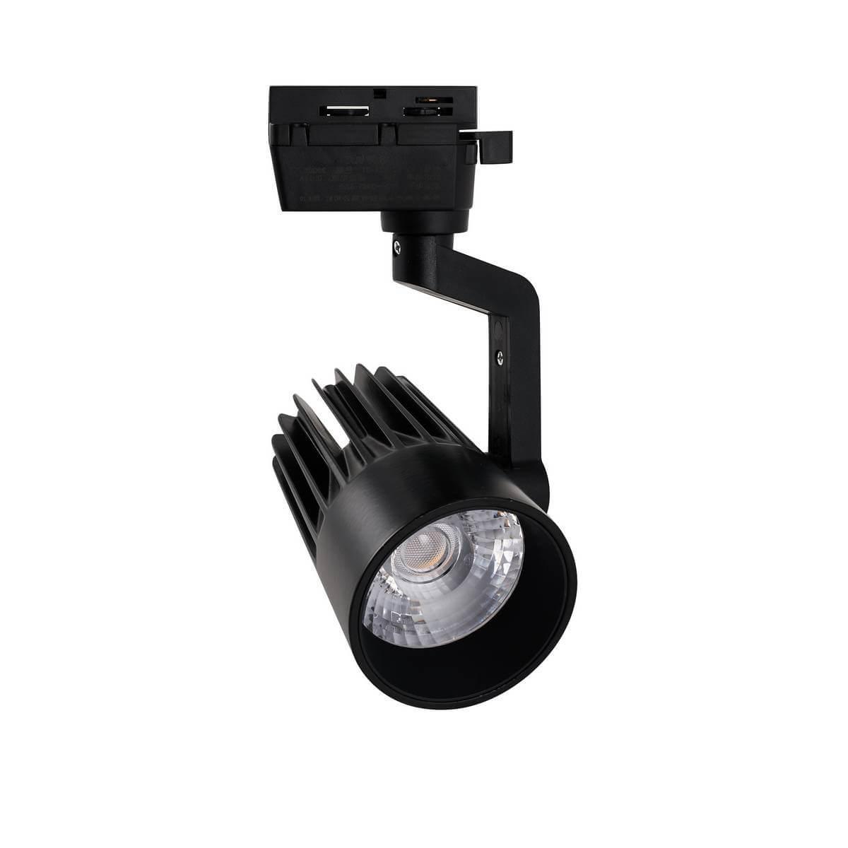 Трековый светодиодный светильник Volpe ULB-Q274 25W/4000К BLACK UL-00005924 бра с выключателем на проводе пиатти led 12вт 4000к серый 15х26х16см