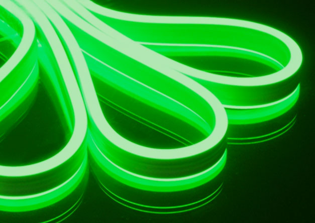 Гибкий Неон Rich LED, двухсторонний, зелёный, 8*16 мм, 220 В, 50 м, RL-FX816D-120-220V-G/G