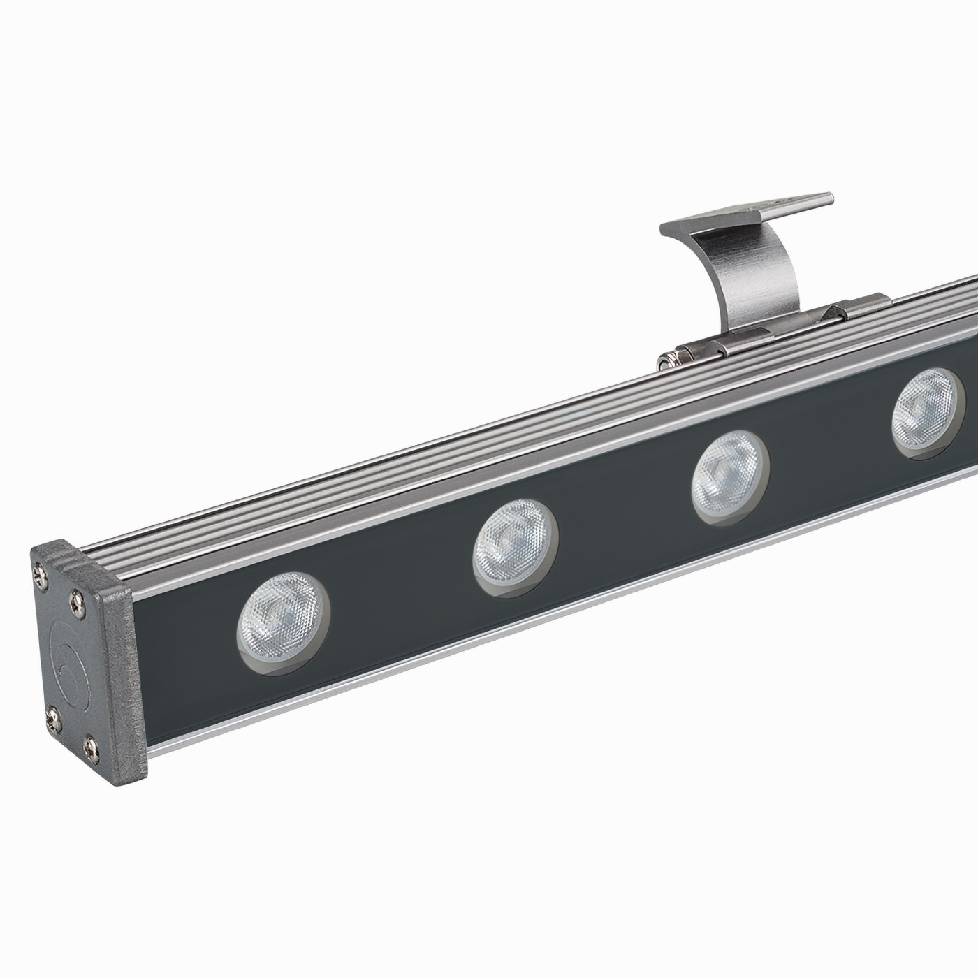 Светодиодный прожектор AR-LINE-1000S-18W-24V RGB (Grey, 30 deg, DMX512) (Arlight, Закрытый) светодиодный прожектор ar line 1000l 36w 220v day grey 30 deg arlight закрытый