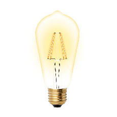 Лампа светодиодная филаментная Uniel E27 5W 2250K прозрачная LED-ST64-5W/GOLDEN/E27 GLV22GO UL-00002360