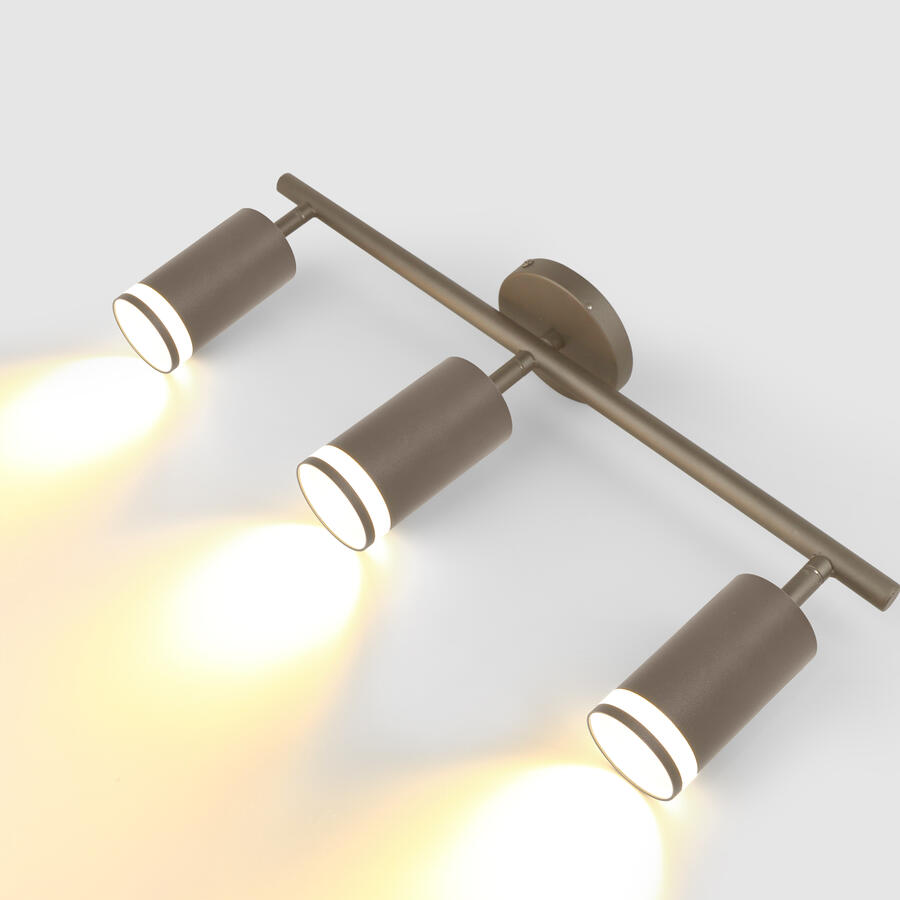 Спот на основании GWL-3GU10-M-IP20 Тройной Графит с боковым рассеивателем Башня 3485₽