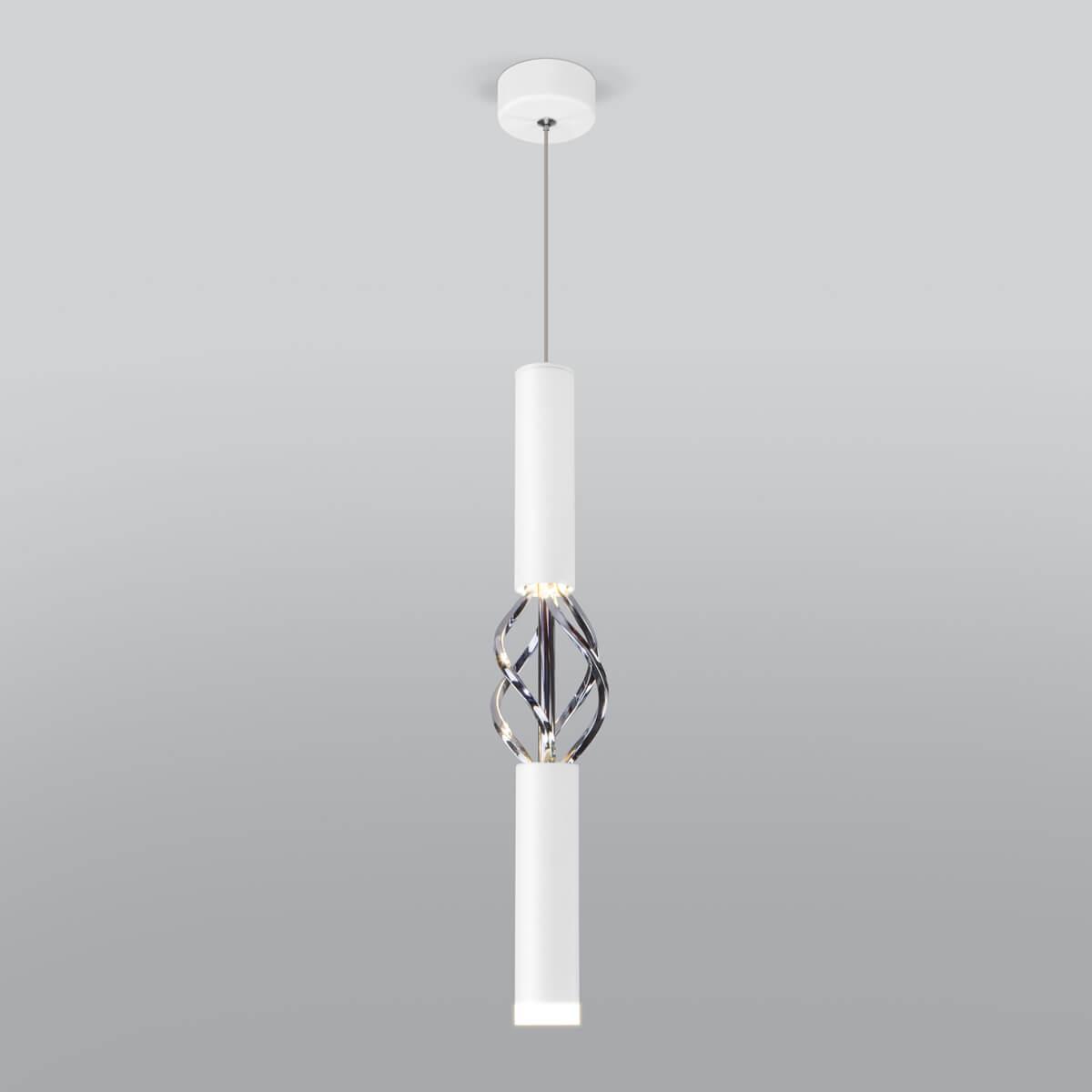 Подвесной светодиодный светильник Eurosvet Lance 50191/1 LED белый/хром цилиндр standers ttal1 4545nbcr 45x45 мм ключ вертушка хром