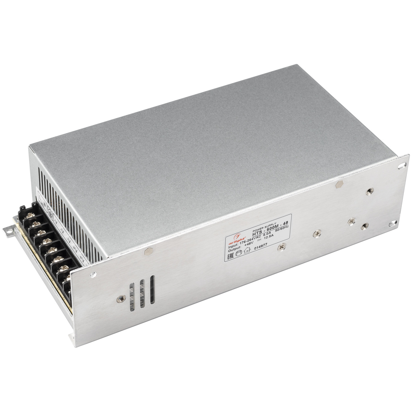 Блок питания HTS-600M-48 (48V, 12.5A, 600W) (Arlight, IP20 Сетка, 3 года) блок питания cooler master 600w elite v4 mpe 6001 acabn eu