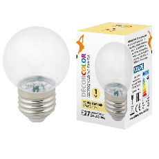 Лампа декоративная светодиодная Volpe E27 1W 3000K прозрачная LED-G45-1W/3000K/E27/CL/С UL-00005807