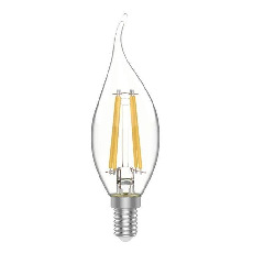 Лампа светодиодная филаментная Gauss E14 4,5W 4100К прозрачная 1041125