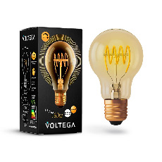 Лампа светодиодная диммируемая Voltega E27 4W 2800К прозрачная VG10-A60GE27warm4W-FB 7078