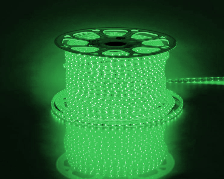 Cветодиодная LED лента Feron LS704, 60SMD(2835)/м 4.4Вт/м 100м IP65 220V зеленый дюралайт лента светодиодная 2w feron 100м 220v 36led м 13мм желтый led r2w