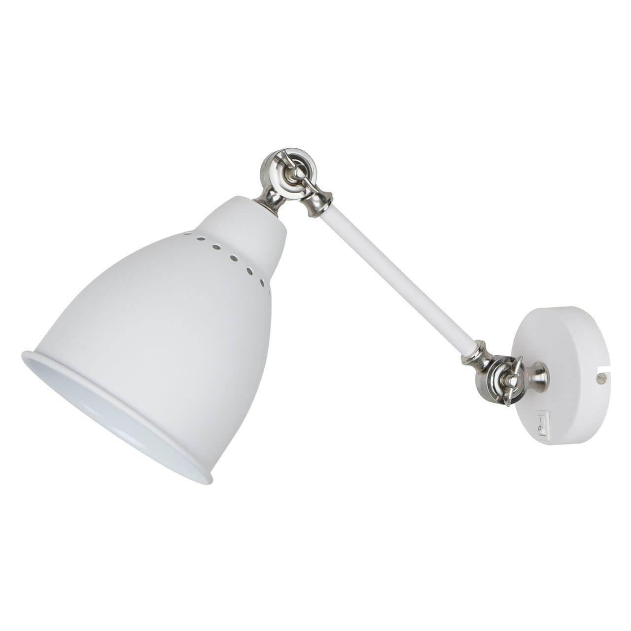 Бра Arte Lamp BRACCIO A2054AP-1WH industrial hanging lamp white round 51 cm e27 solid mango wood