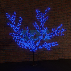Светодиодное дерево "Сакура", высота 3,6м, диаметр кроны 3,0, синие светодиоды, IP 65, понижающий трансформатор в комплекте, NEON-NIGHT