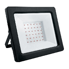 Прожектор светодиодный, 2835 SMD, 50W красный AC220-240V/50Hz IP65, в черном компактном корпусе, LL-905