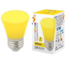 Лампа светодиодная Volpe E27 1W желтая LED-D45-1W/YELLOW/E27/FR/С BELL UL-00005641