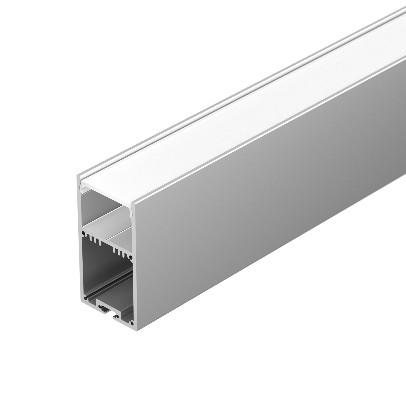 Профиль с экраном SL-LINE-3667-2500 ANOD+OPAL профиль алюминиевый накладной подвесной с отсеком для бп серебро cab267