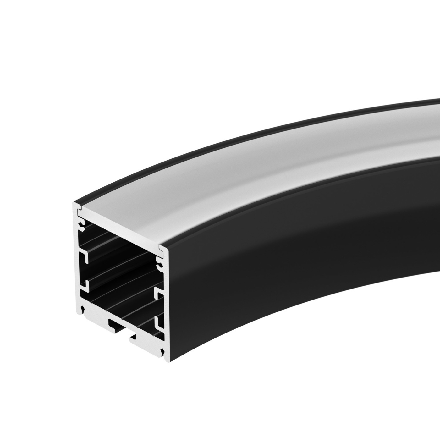 Профиль SL-ARC-3535-D320-A90 BLACK (дуга 1 из 4) (Arlight, Алюминий) внутренний окантовочный алюминиевый профиль лука