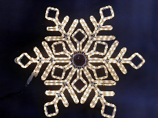 Светодиодная снежинка Rich LED, теплый белый, дюралайт на металлокаркасе, 70 см, 360 LED, 220 B. RL-SFDLM70-WW