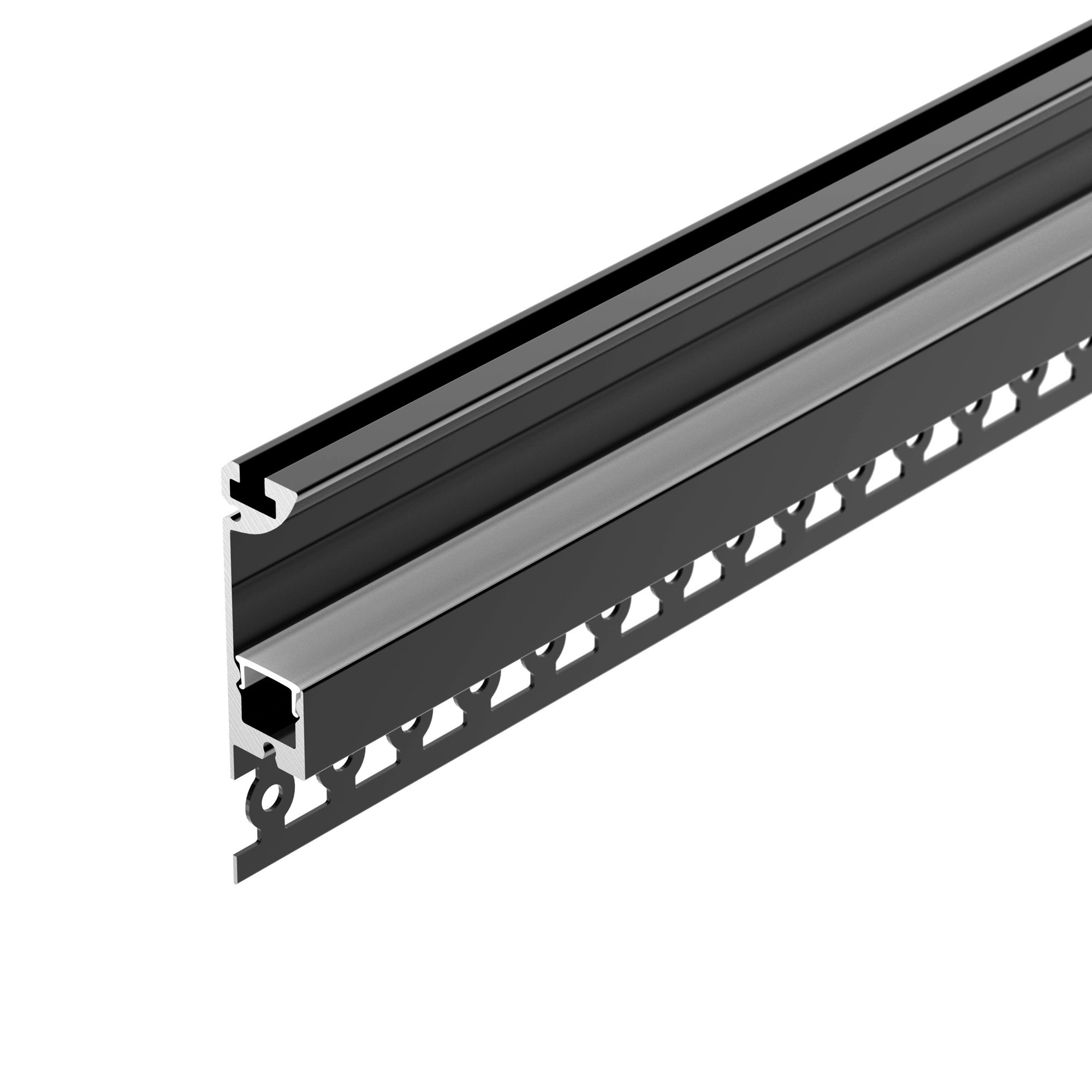 Профиль PLINTUS-FANTOM-L-2000 BLACK (Arlight, Алюминий) алюминиевый профиль ниши скрытого монтажа для гкл потолка alm 11681 pl b 2m