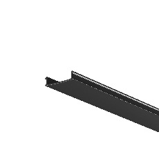 Рассеиватель для профиля 61×14 (Чёрный, 2 м), ALM-6114-B-DF-2M 642014