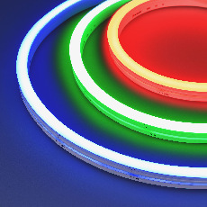 Лента герметичная WAVE-SIDE-PU-H120-06x12mm 24V RGB (8 W/m, IP68, 3m, wire x1) (Arlight, Вывод боковой, 3 года)