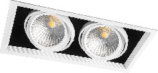 Светильник карданный светодиодный 2x30W 5400 Lm, 4000К, 35 градусов, белый, AL212 с драйвером и клеммой в комплекте