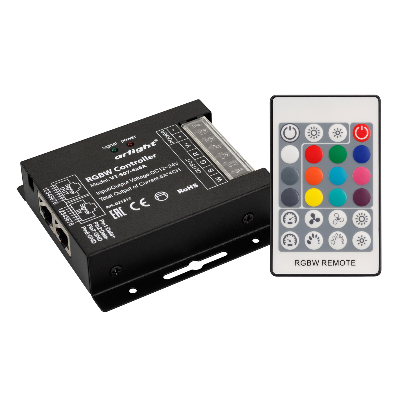 Контроллер VT-S07-4x6A (12-24V, ПДУ 24 кн, RF) контроллер электронных ключей vtc 1k