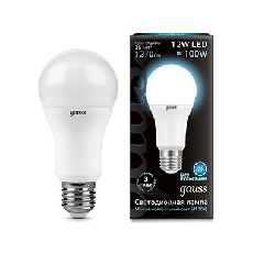 Лампа Gauss A60 12W 1200lm 4100K E27 LED 1/10/51