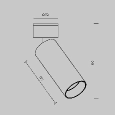Потолочный светильник FOCUS LED 2700K 12Вт 50°, C055CL-L12W2.7K-W-BS