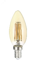 Лампа светодиодная декоративная PLED OMNI C35 6w E14 3000K Gold