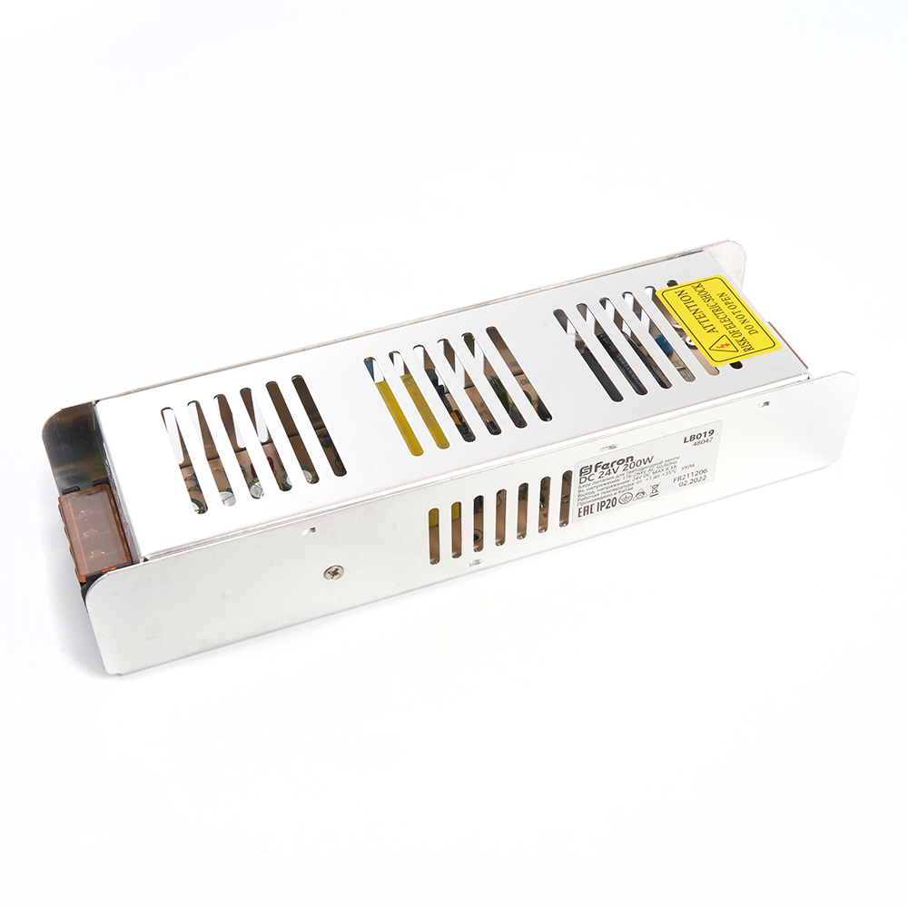 Трансформатор электронный для светодиодной ленты 200W 24V (драйвер), LB019 трансформатор электронный для трековых светильников 200w 48v драйвер lb48