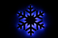 FCB(L)-BACK-SNOW-0003-3.5V-B Снежинка пластик с контражуром 46*46см, синяя