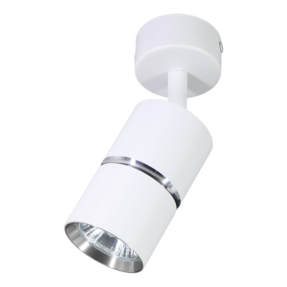 Светильник Feron ML1861 ZEN настенно-потолочный под лампу GU10, белый, хром смеситель для ванны lemark poseidon с душем хром lm4214c