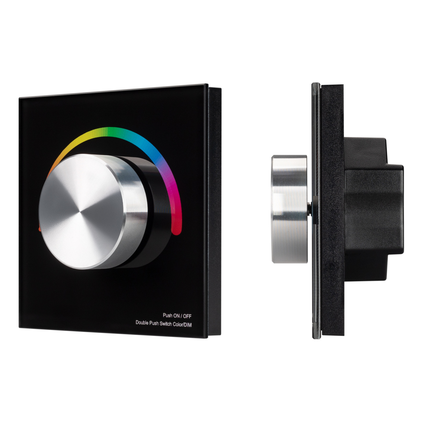 Панель SMART-P8-RGB-G-IN Black (12-24V, 3x4A, Rotary, 2.4G) (Arlight, IP20 Пластик, 5 лет) диммер sr 2005 silver r 12 36v 96 288w ir sensor arlight