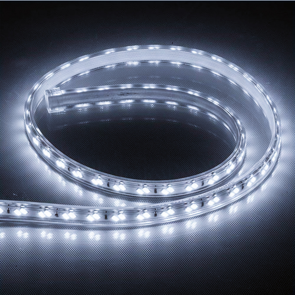 Cветодиодная LED лента Feron LS705, 120SMD(5730)/м 11Вт/м 50м IP65 220V 6500K дюралайт led сdl 2w 3 33cм 100m 220v wr1 белый 11 5мм кратность резки 2м