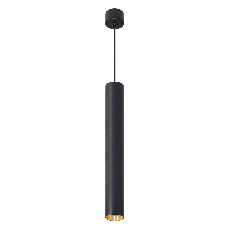 Светильник потолочный Feron ML1018 Barrel levitation на подвесе MR11 35W 230V, черный + золото 40*250