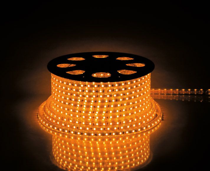 Cветодиодная LED лента Feron LS704, 60SMD(2835)/м 4.4Вт/м 100м IP65 220V желтый дюралайт лента светодиодная 2w 100м 220v 36led м 13мм зеленый led r2w