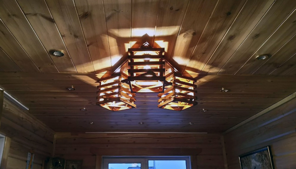 Точечные светильники для деревянного дома