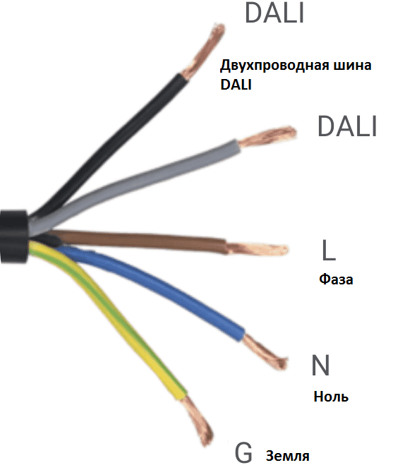 Управление DALI - провода
