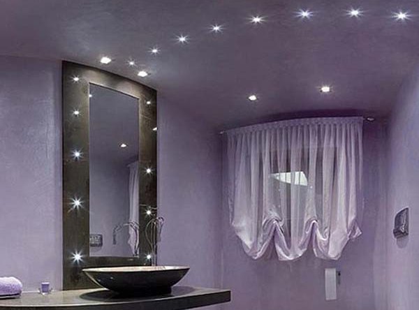 Встраиваемые светильники в ванной