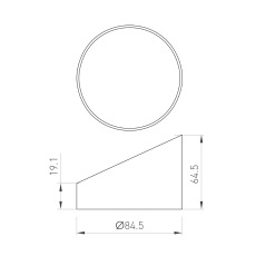 Бленда LGD-HOOD-R85 (BK) (Arlight, Металл) 046770