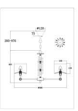Подвесная люстра Maytoni Alloro MOD088PL-06BS