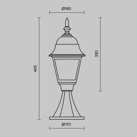 Ландшафтный светильник Abbey Road E27х1 60Вт IP44, O004FL-01B