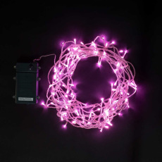 Гирлянда Бахрома на Батарейках 3 х 0,5 м Фиолетовая, 100 LED, Провод Прозрачный Силикон, IP65