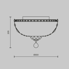 Люстра Maytoni DIA100-CL-03-G
