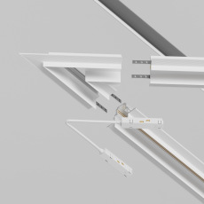 Угол-соединитель 45° Gravity встраиваемый белый TRA010CLS-42W