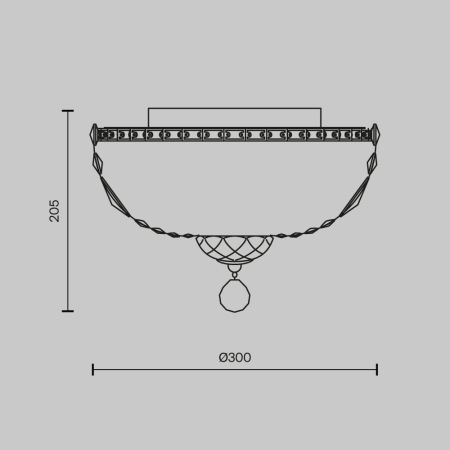 Люстра Maytoni DIA100-CL-03-G