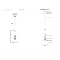 Подвесной светильник Lumien Hall Мило LH4100/1P-CO-WT