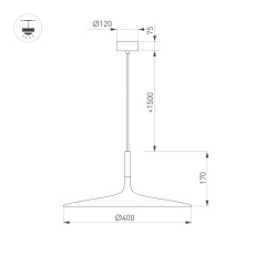 Светильник SP-FIORE-R400-13W Warm3000 (BK, 120 deg, 230V) (Arlight, IP20 Металл, 3 года)