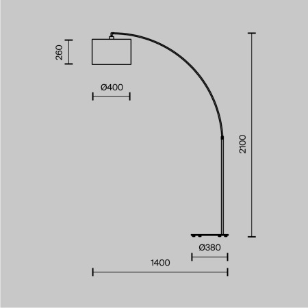 Напольный светильник (торшер) Nevada E27х1 40Вт, Z328-FL-01-B