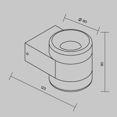 Настенный светильник (бра) Orbit 3000К 6Вт IP54, O490WL-L6B3K