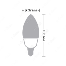 Светодиодная лампа E14 C37 6.5W 220V, 47505